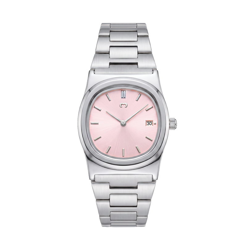 Filigrane Uhr ~ Silber-Rosa