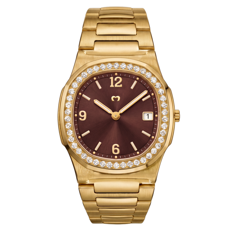 Prestige-Uhr ~ Goldbraun