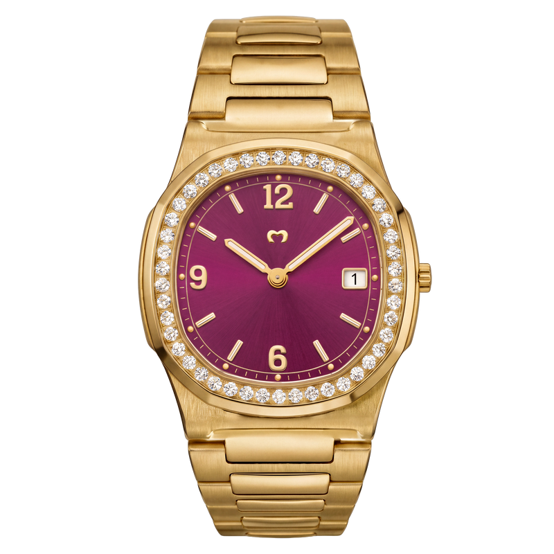 Prestige-Uhr ~ Gold-Granat
