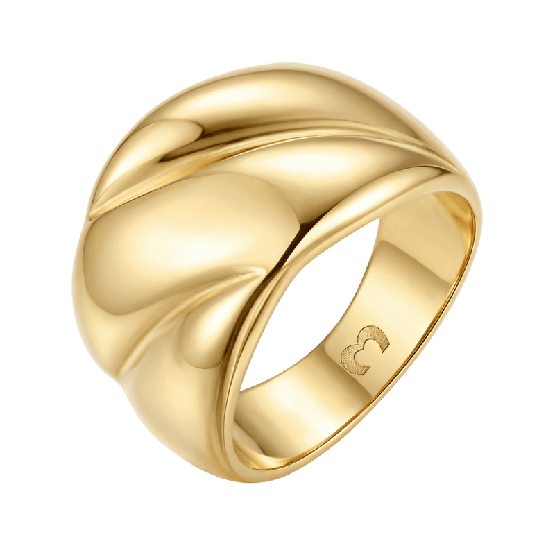 Bague large relief
