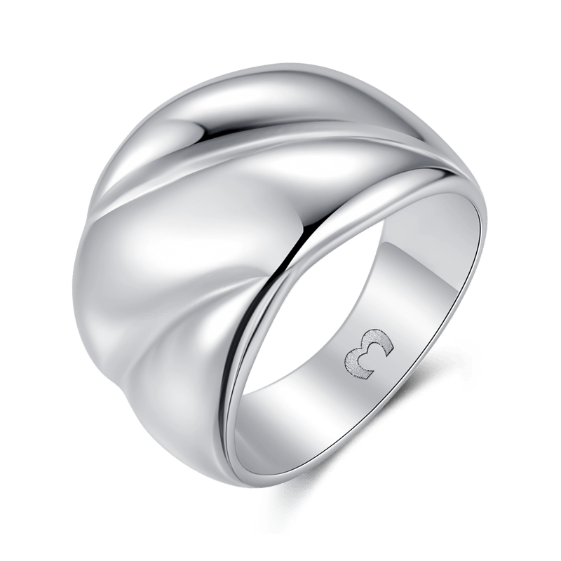 Bague large relief
