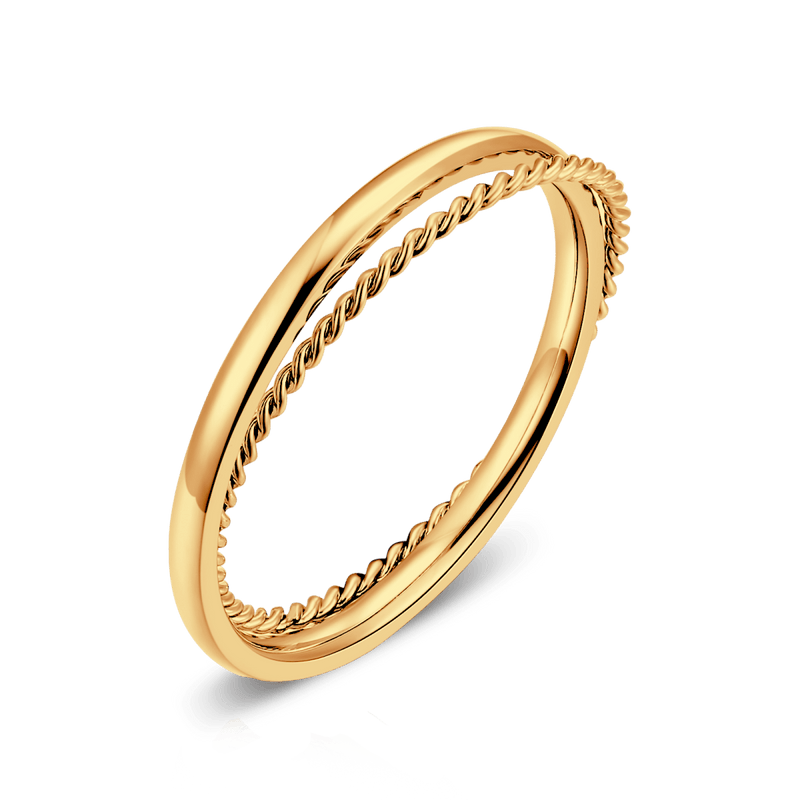 Bague anneaux mixtes
