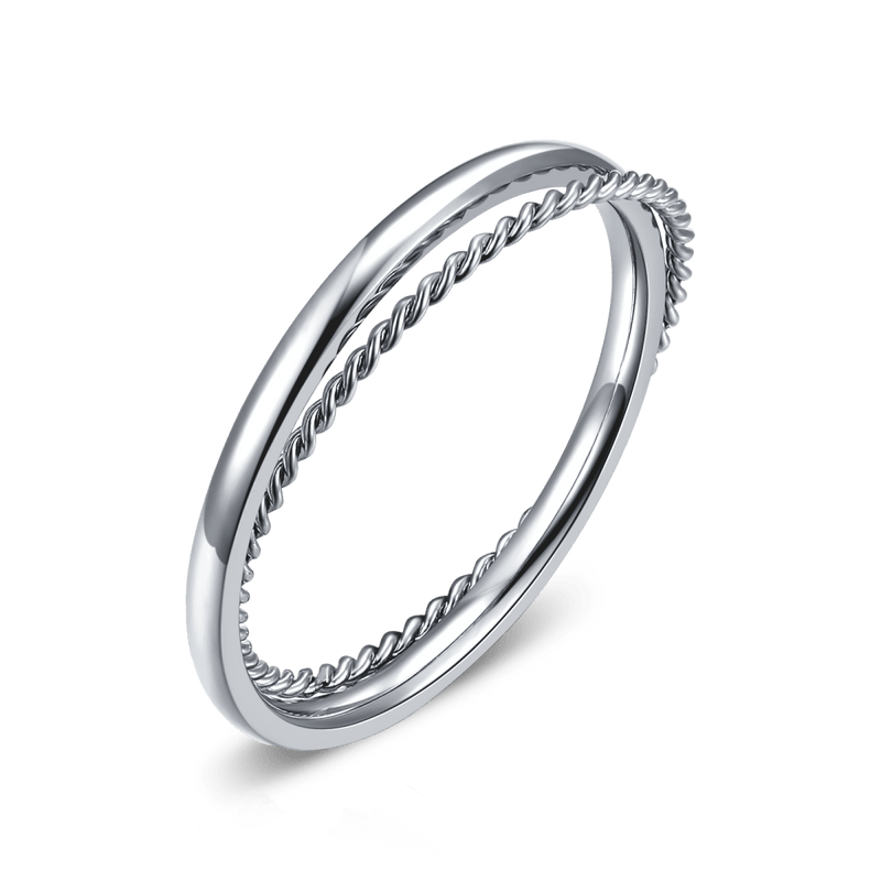 Bague anneaux mixtes