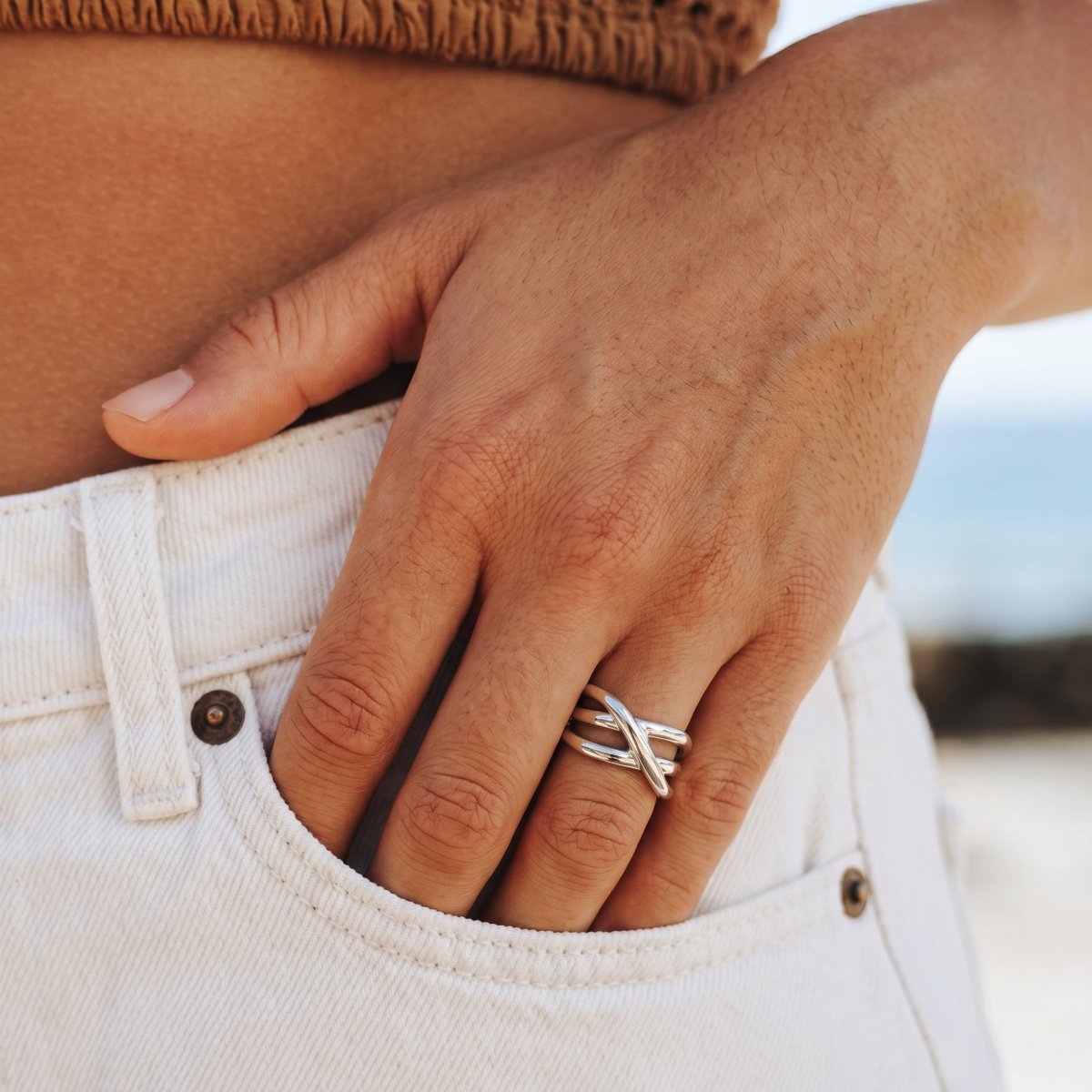 Anillo Bandas Cruzadas - LePetiteMarie