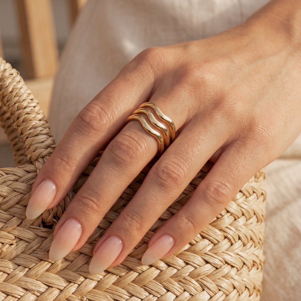 Anillo Bandas Onduladas - LePetiteMarie