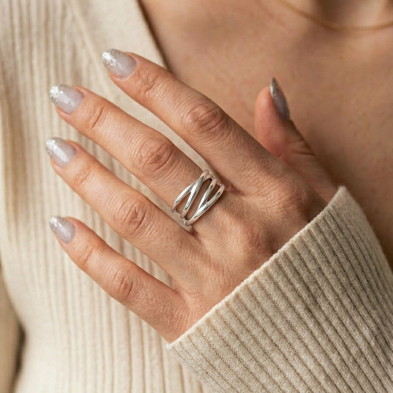 Bague à bandes parallèles