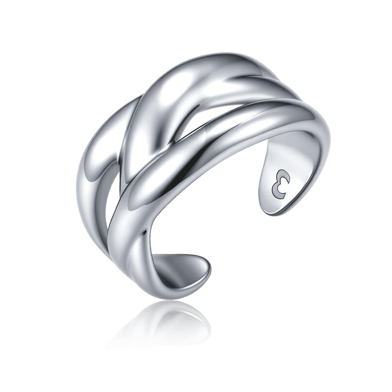 Bague bandes torsadées