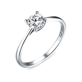 Anello con zirconia rotonda
