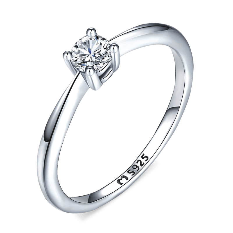 Bague zircone solitaire