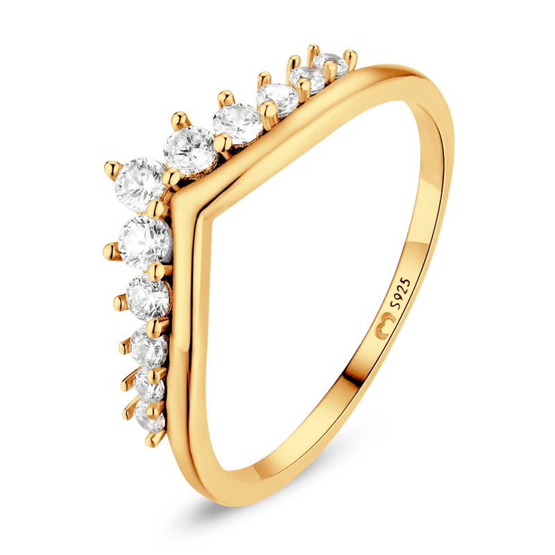 Bague couronne à zircons