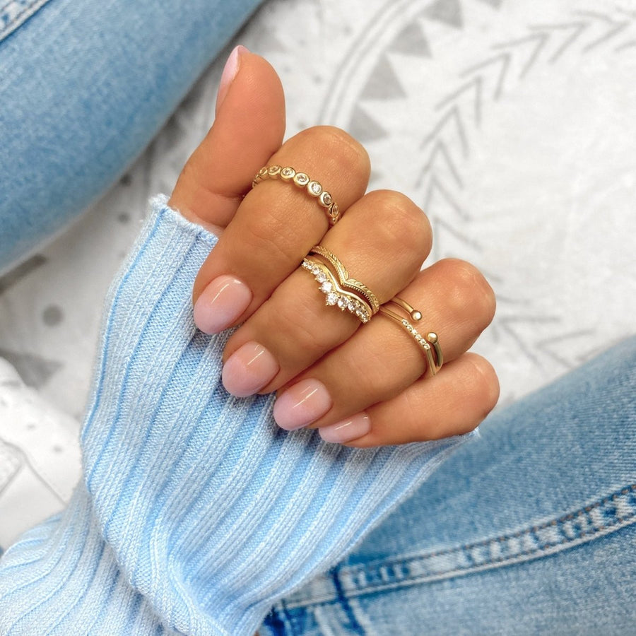 Bague Couronne à zircons