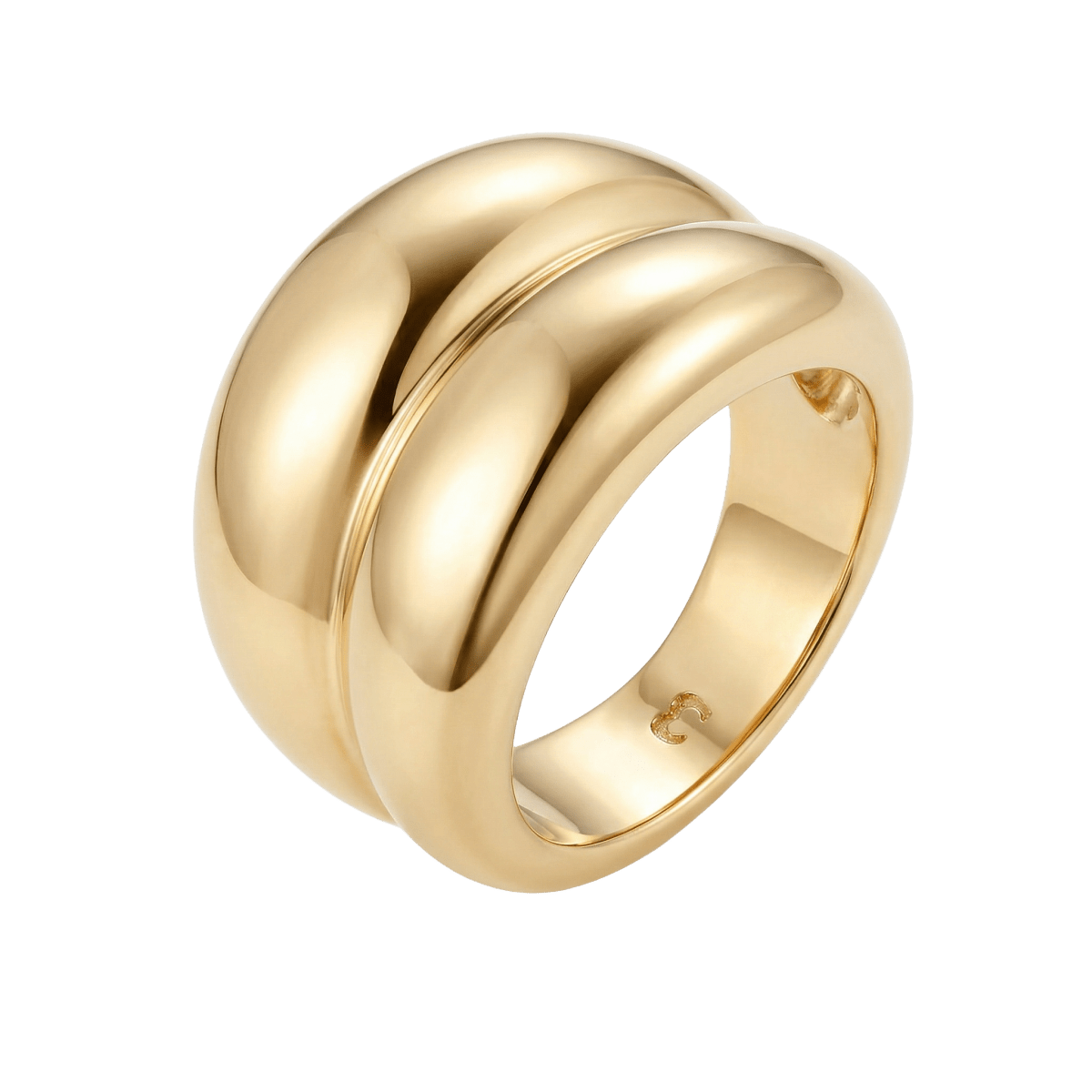 Anillo Doble Relieve Fino - LePetiteMarie