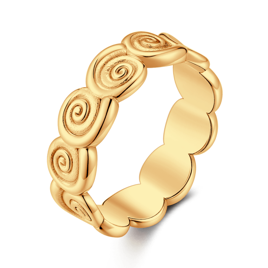 Bague spirales continues · Plaqué Or 18K / 5