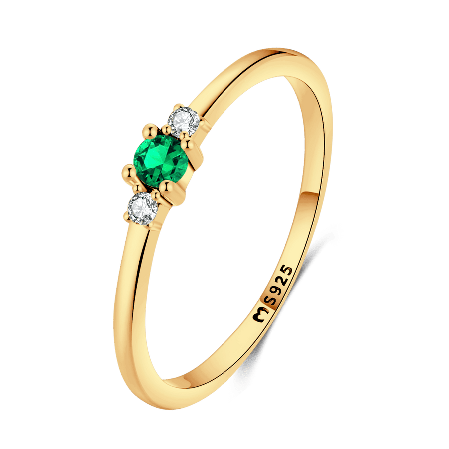 Bague Color Range · Plaqué Or 18K / 5 / Esmeralda