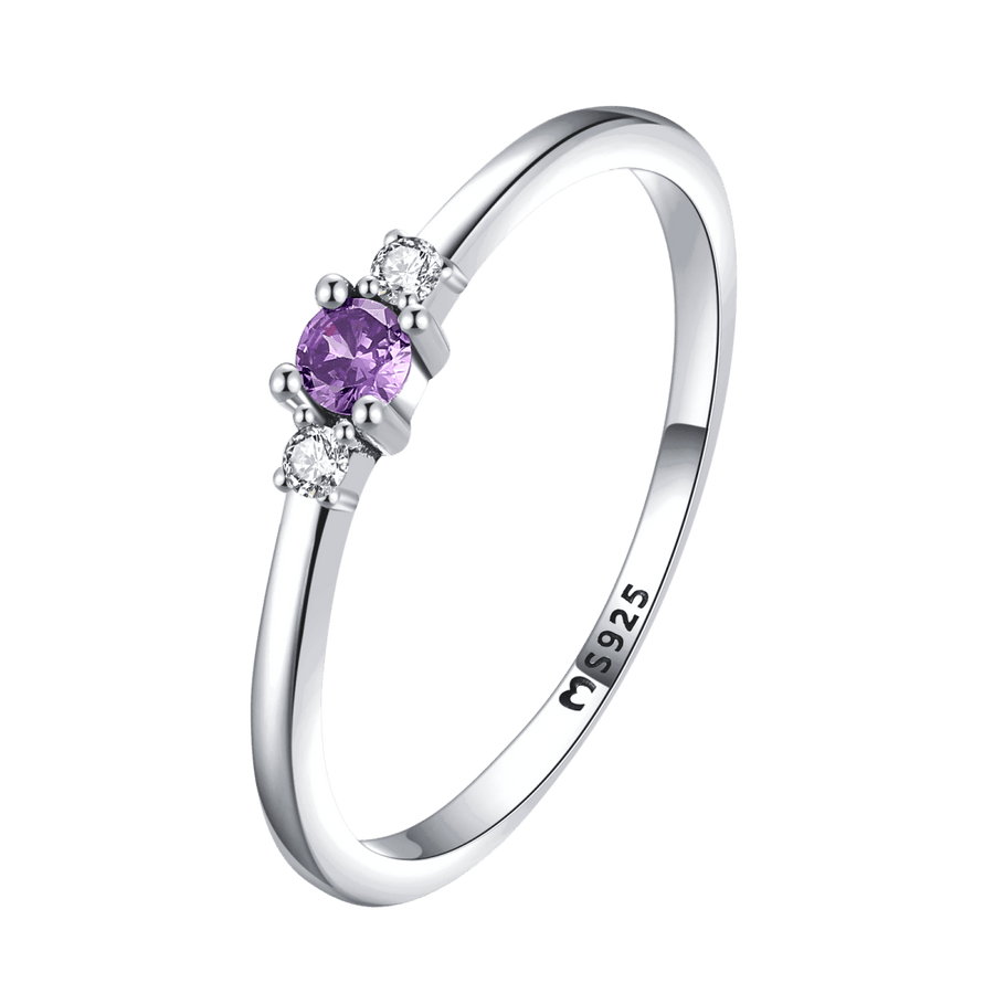 Bague Color Range · Argent / 5 / Améthyste
