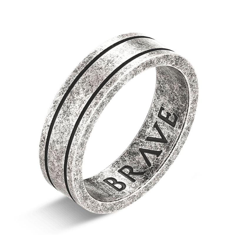 Bague homme BRAVE basalte