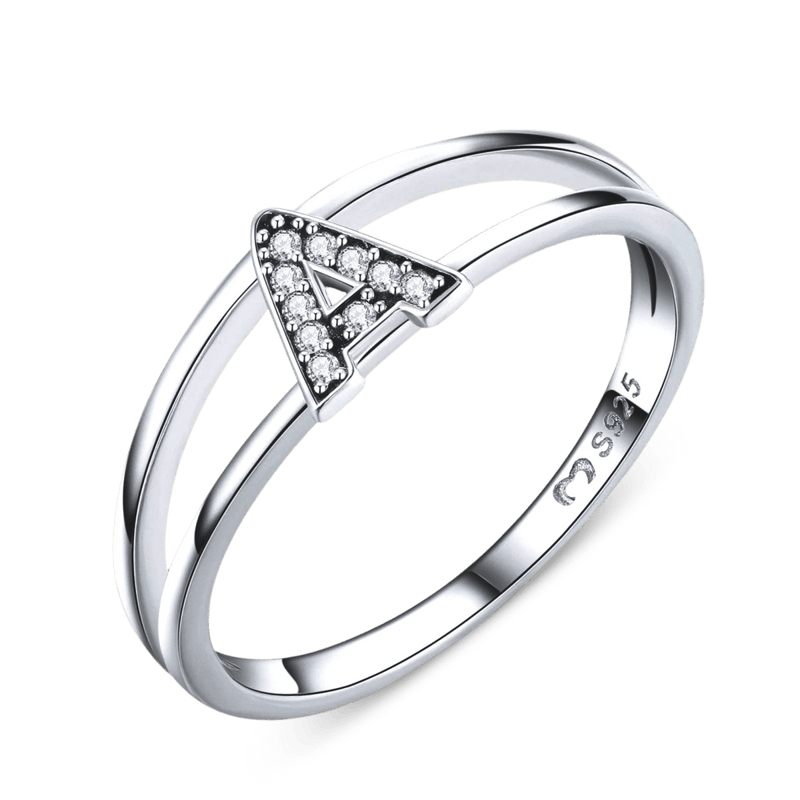 Bague Initiales argentées