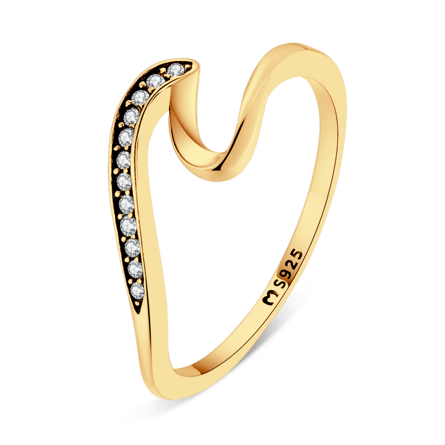 Bague Lahar Wave · Plaqué Or 18K / 5