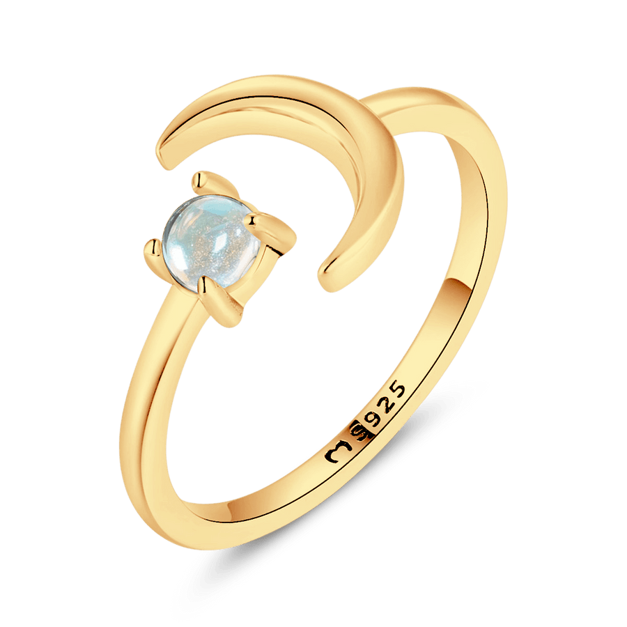 Bague Lune décroissante · Plaqué Or 18K