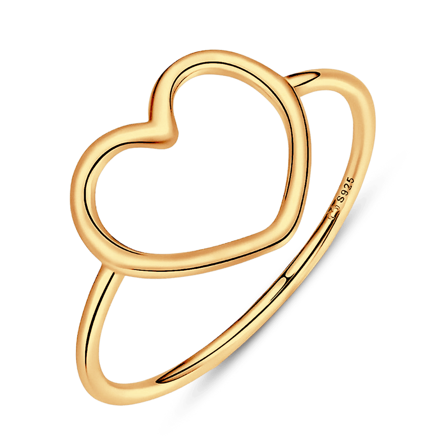 Minimalistischer Herzring · 18K Vergoldung / 5