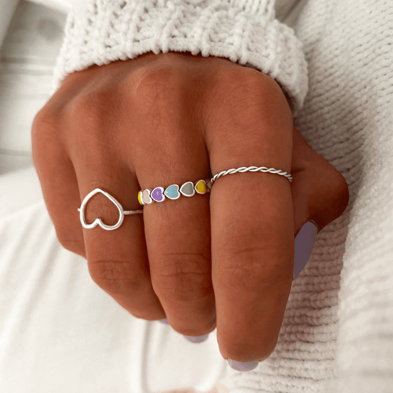Bague cœur minimaliste