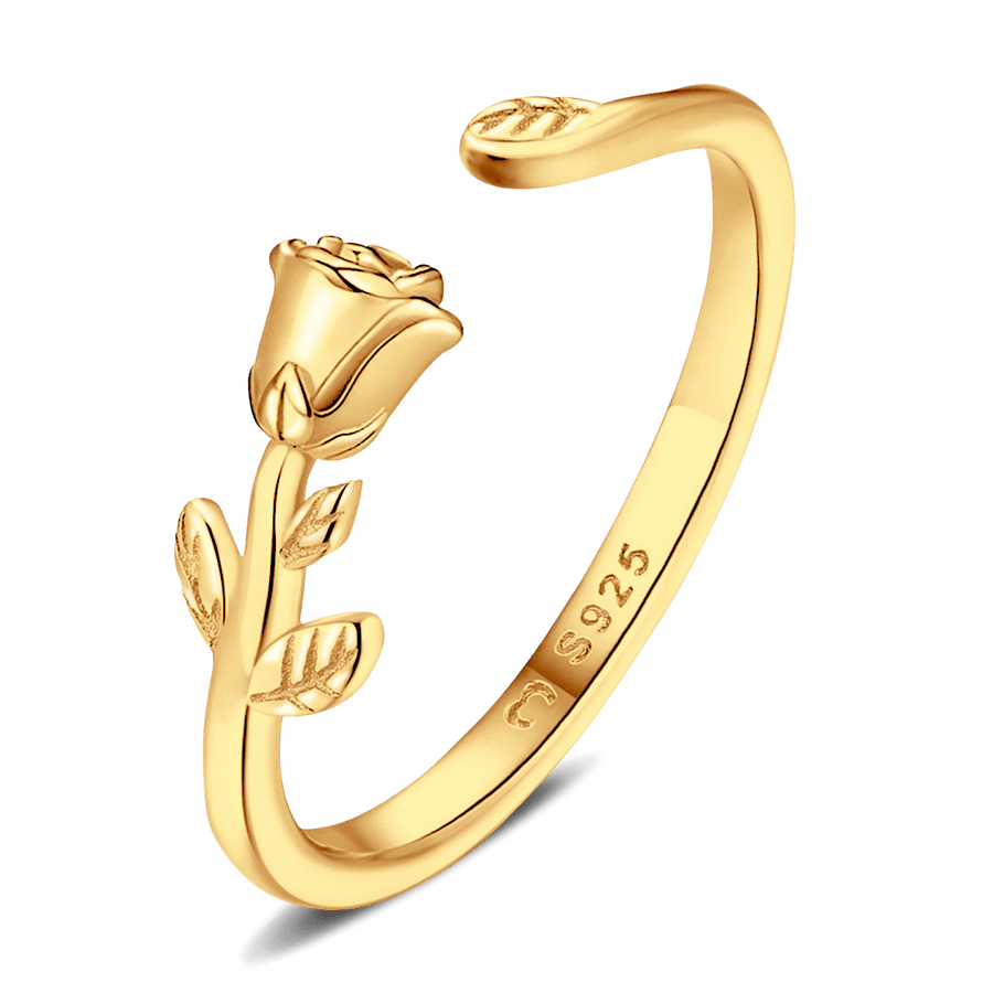 Bague Petite Rose · Plaqué or 18K