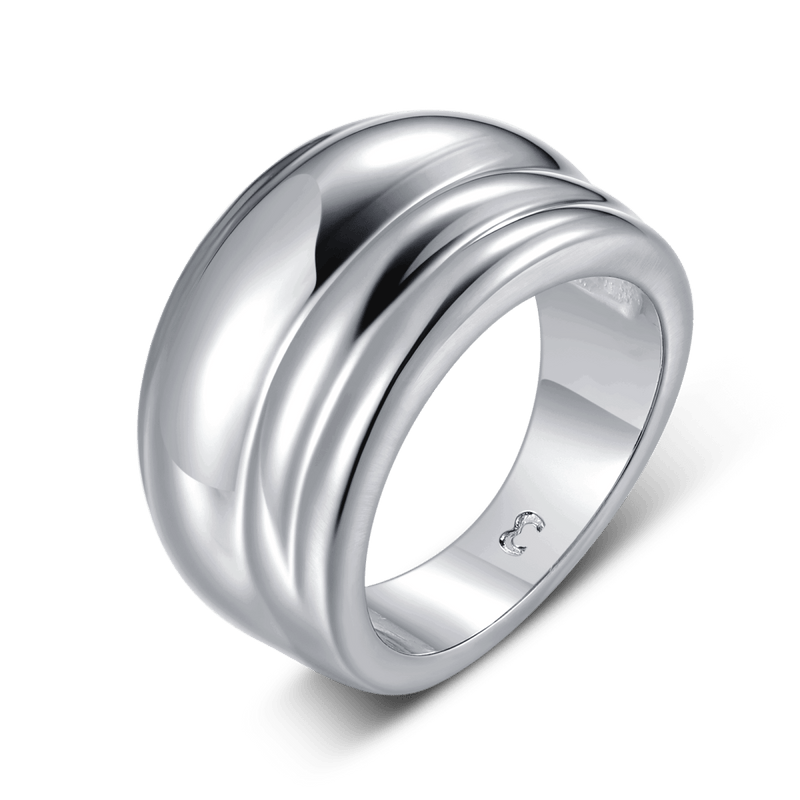 Bague à plis lisses