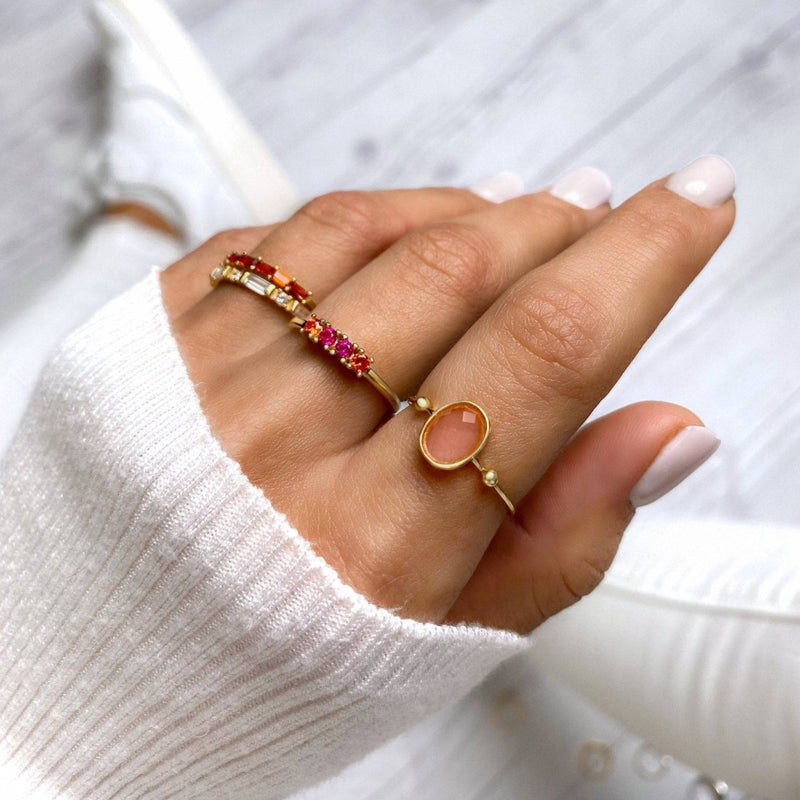 Bague rose éclatante