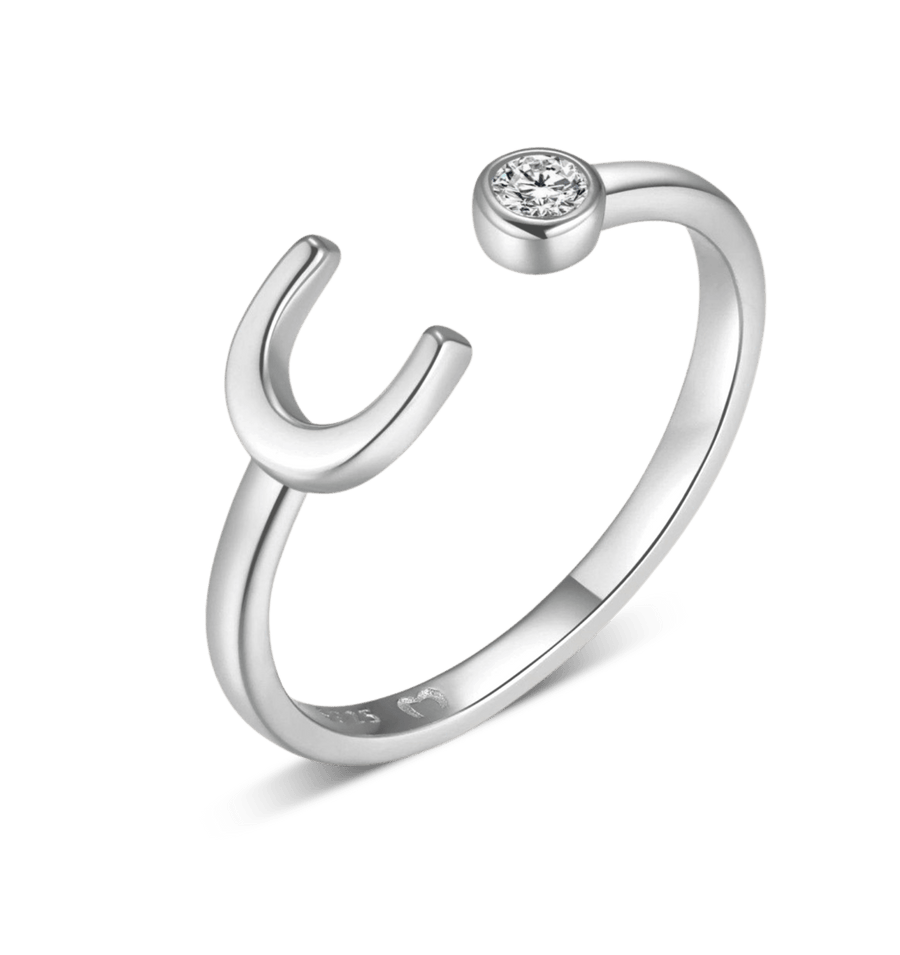 Bague Top Letter · Argent / C