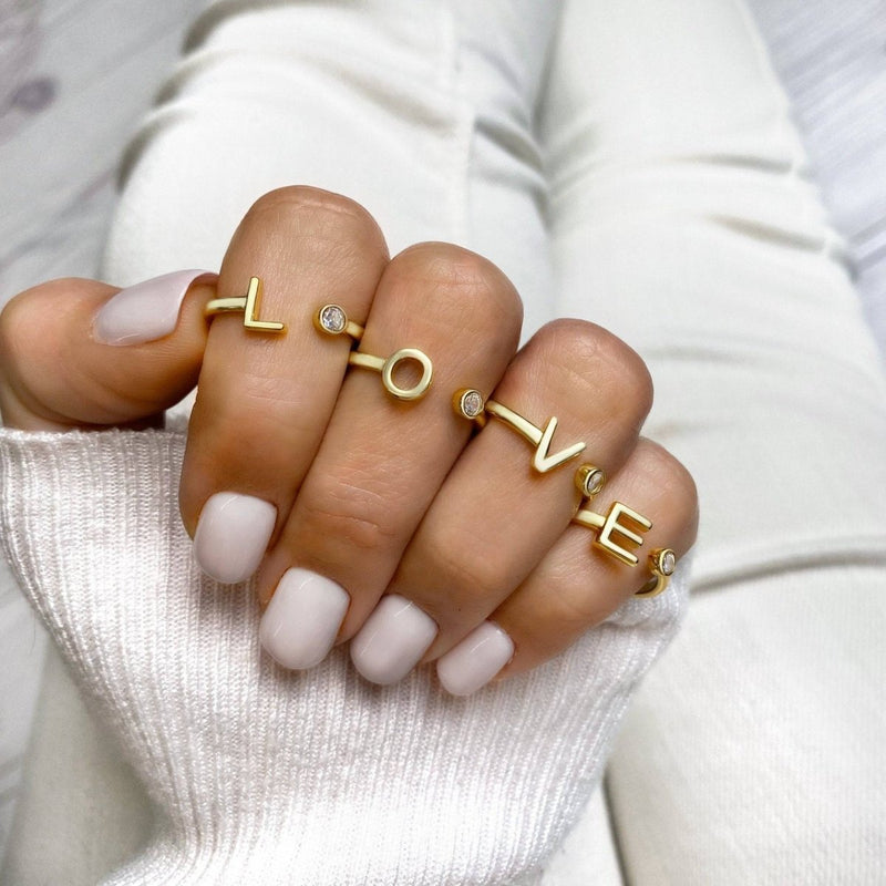 Bague Top Letter