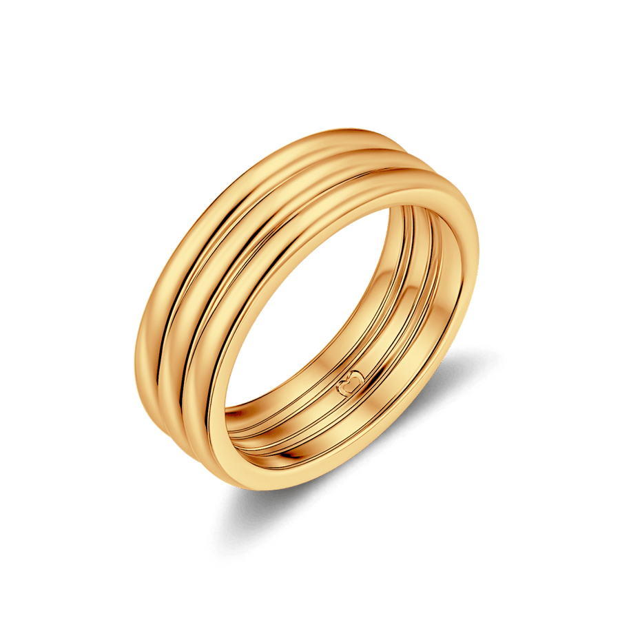 Bague triple anneau · Plaqué or 18K / 5
