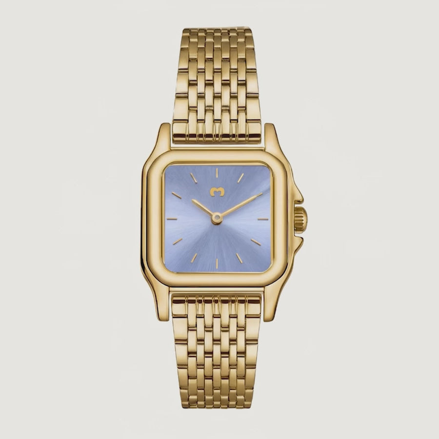 Hampton-Uhr ~ Gold-Blau