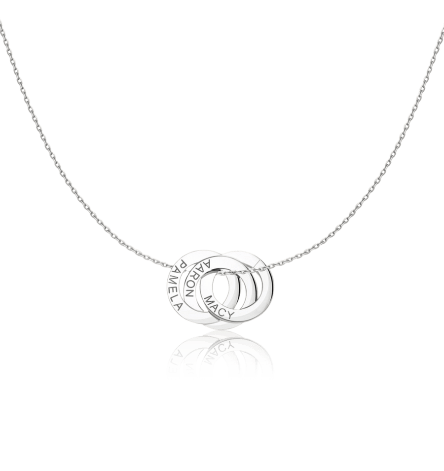 Amity-Halskette – personalisiert · Silber / 3 Namen