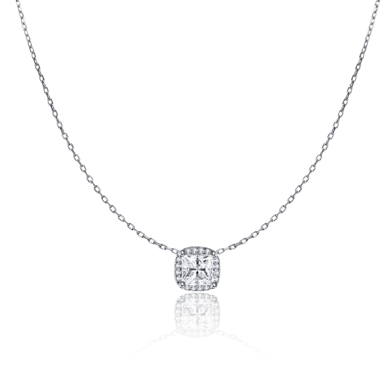 Collier zircone carrée