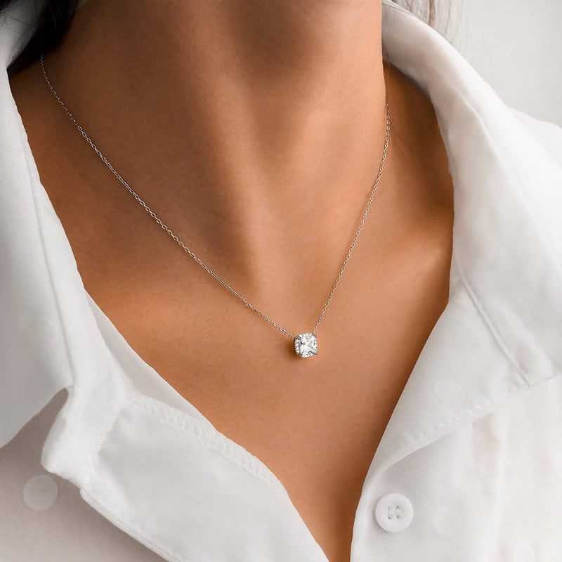 Collier zircone carrée