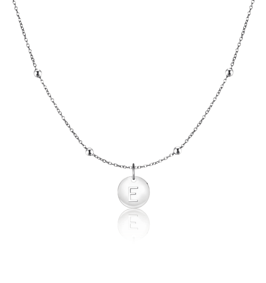 Collier cercle initiale · Argent / E