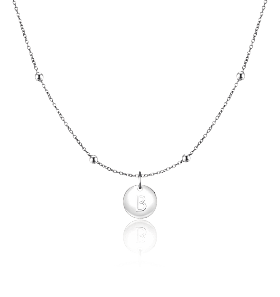 Collier cercle initiale · Argent / B