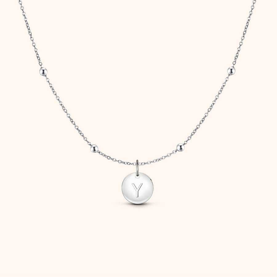 Collier cercle initiale · Argent / Y