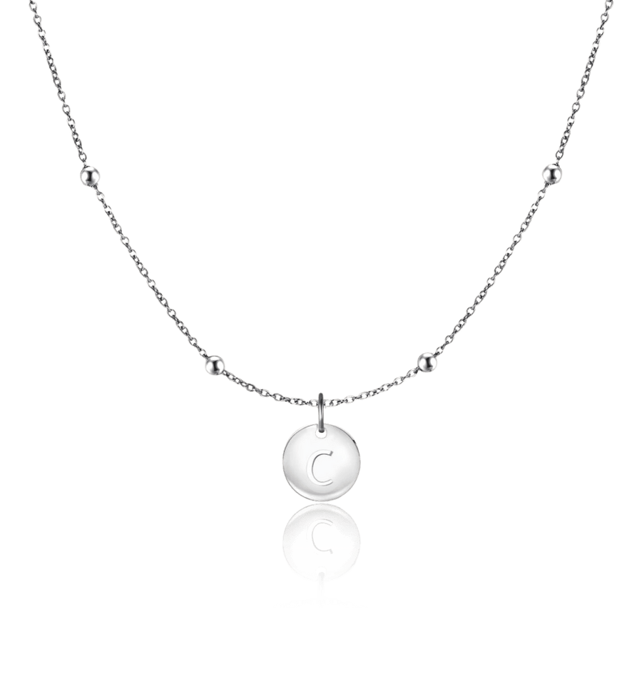Collier cercle initiale · Argent / C