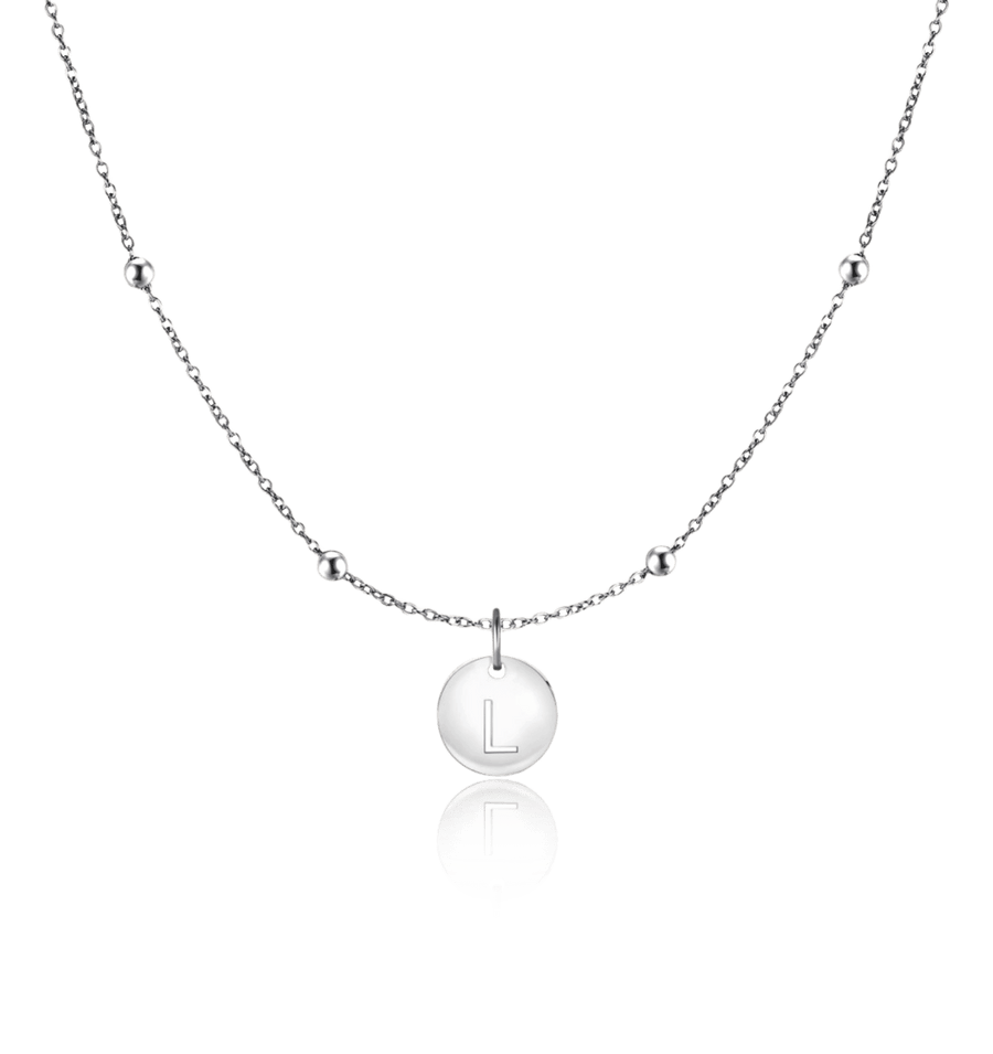 Collier cercle initiale · Argent / L
