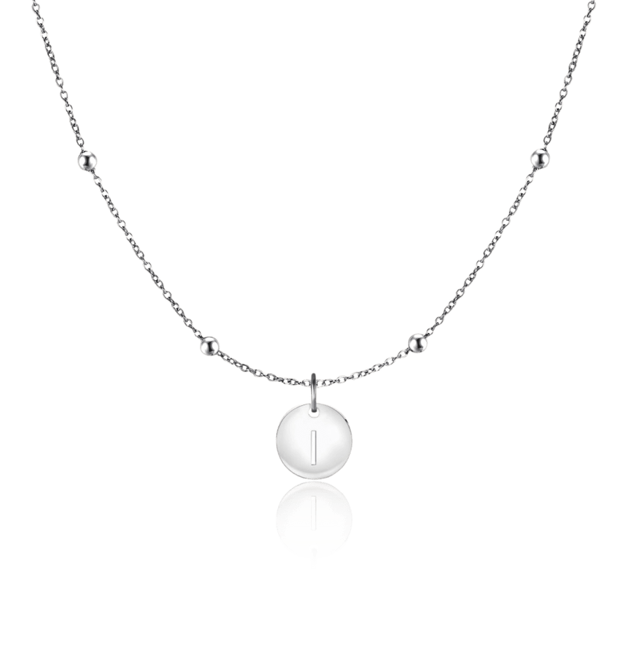 Collier cercle initiale · Argent / I