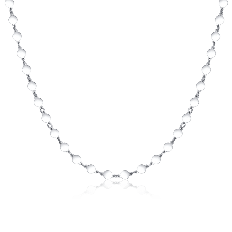 Collier cercles plats