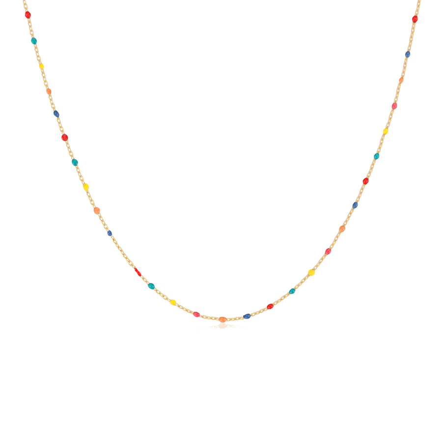 Cocktail-Farben-Halskette · 18K-Vergoldung