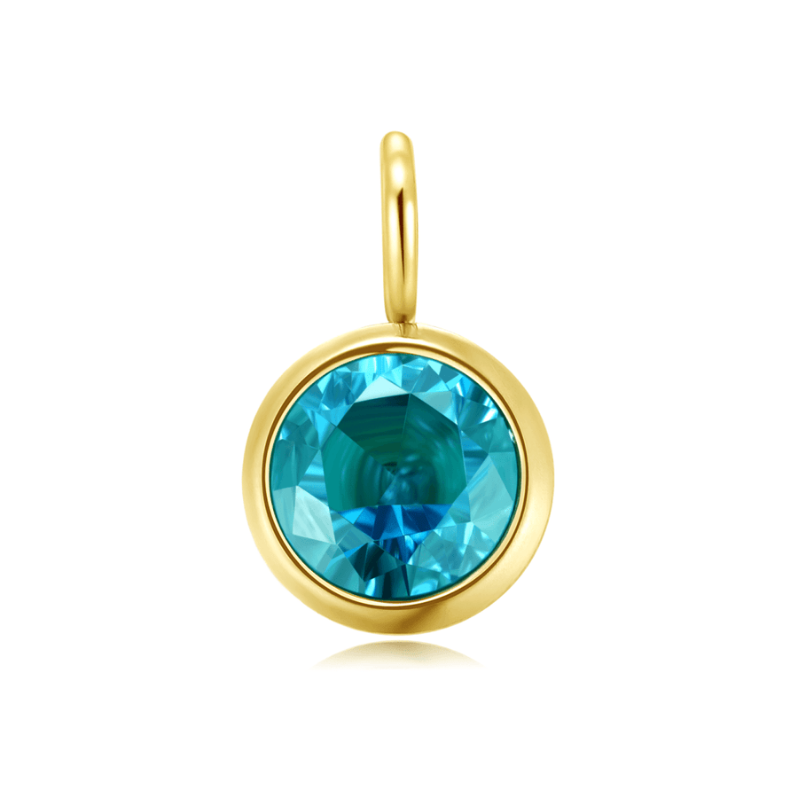 Collier Couleurs de l’année · Plaqué Or 18K / 3-Aigue-marine / Zircone Libre
