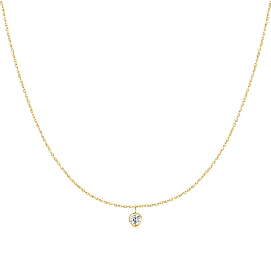 Collier Couleurs de l’année · Plaqué Or 18K / 4-Diamant / Petite chaîne avec zircone