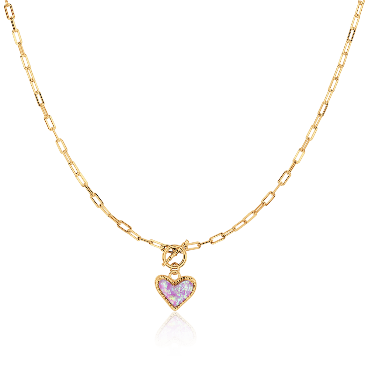 Collar Corazón Ópalo - LePetiteMarie