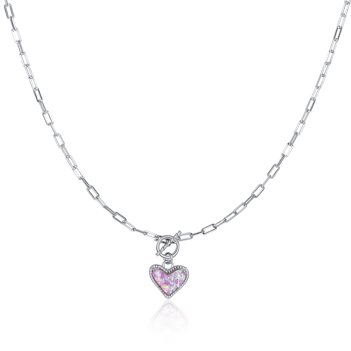 Collar Corazón Ópalo - LePetiteMarie