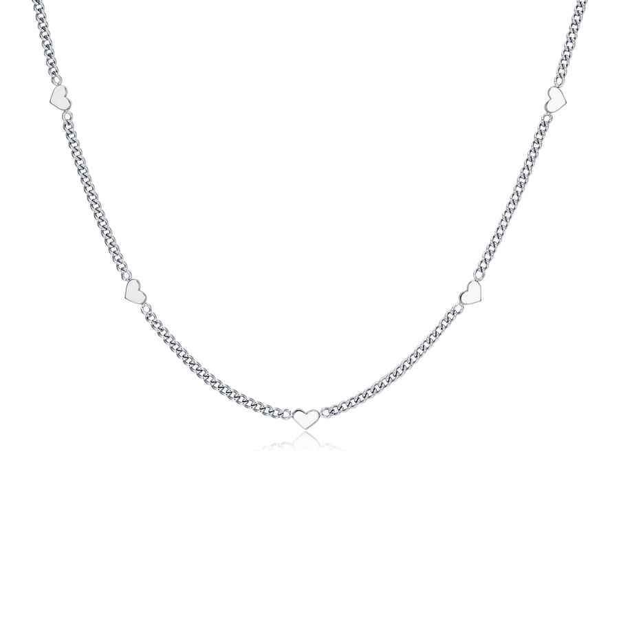 Halskette mit kleinen Herzen · Silber