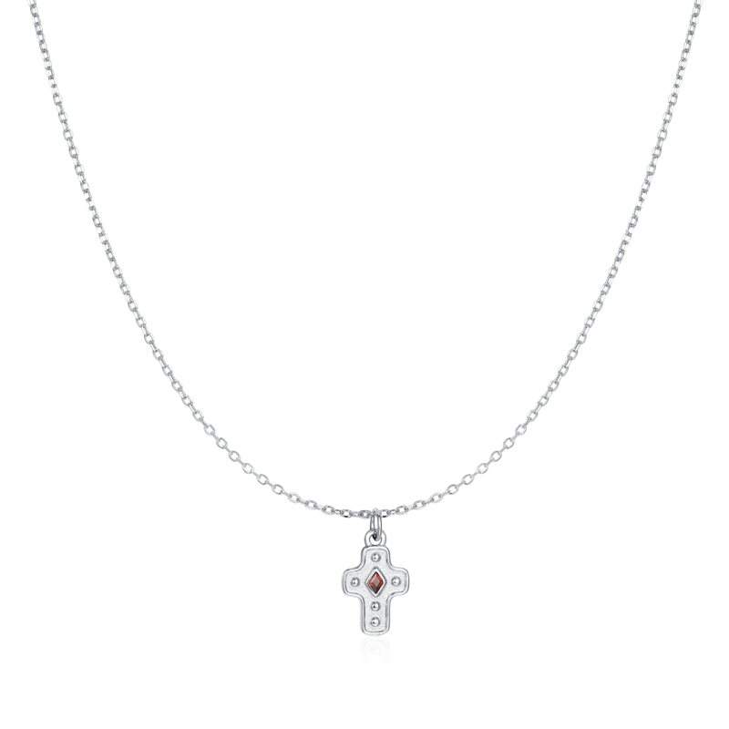 Collier croix diamantée