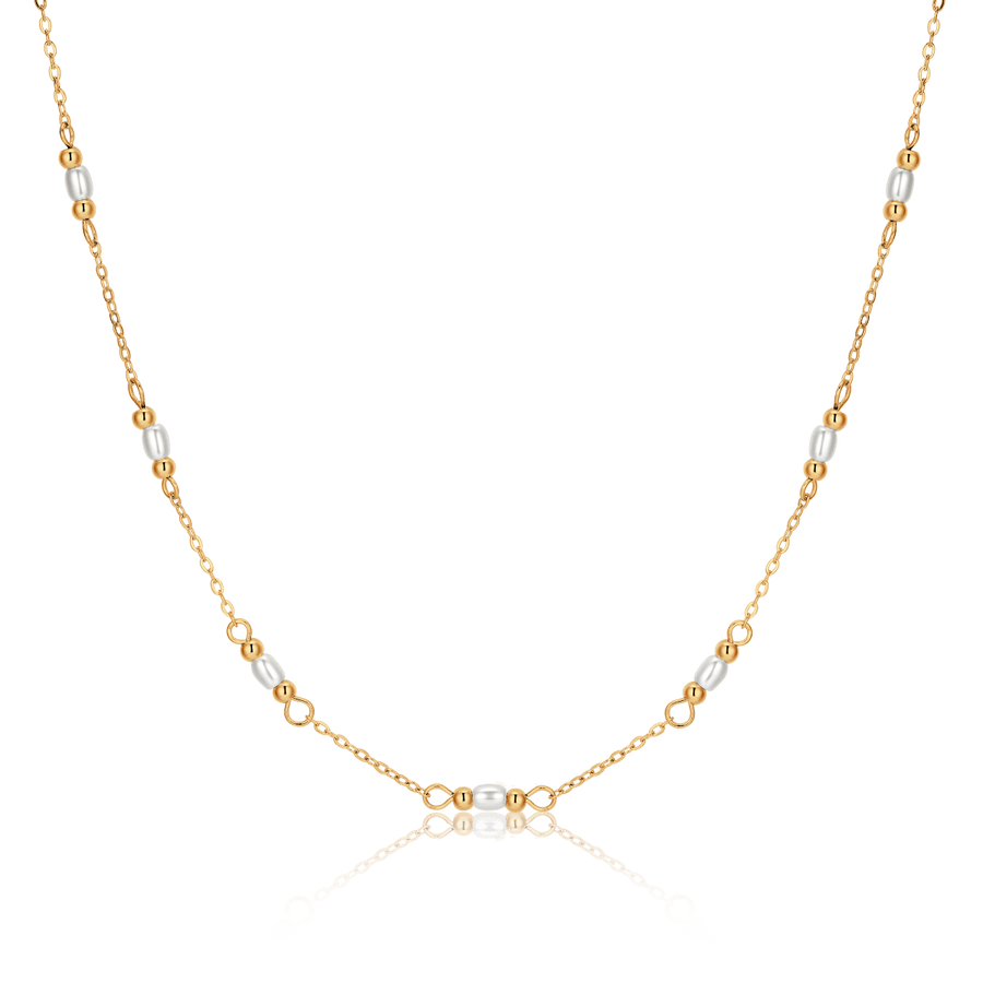 Collier élégant en perles · Plaqué Or 18K